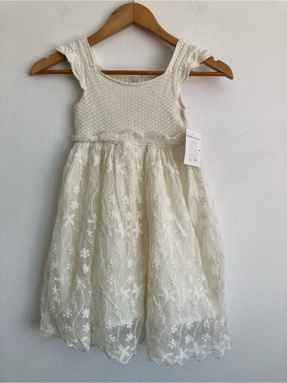 next Cream Floral Lace Tulle Party Dress for Girls Size 3 4